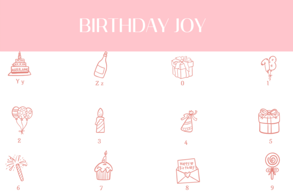 Birthday Joy Font - Preview 3