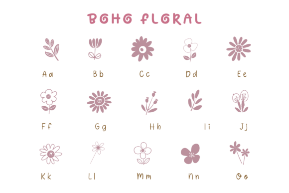 Boho Floral Font - Preview 5
