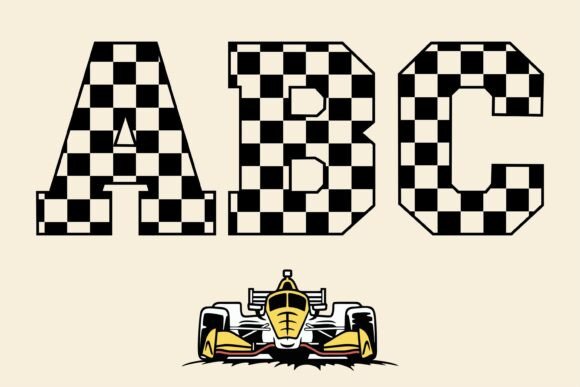 Checkered Varsity Font - Preview 3