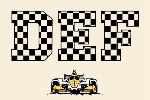 Checkered Varsity Font - Preview 5