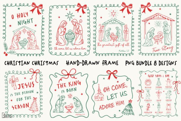 Christian Christmas Hand-Drawn Bundle