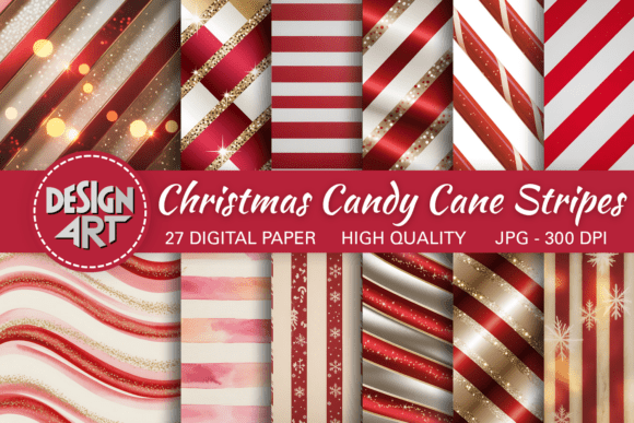 Christmas Candy Cane Stripes Background