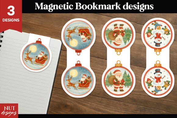 Christmas Magnetic Bookmarks Santa