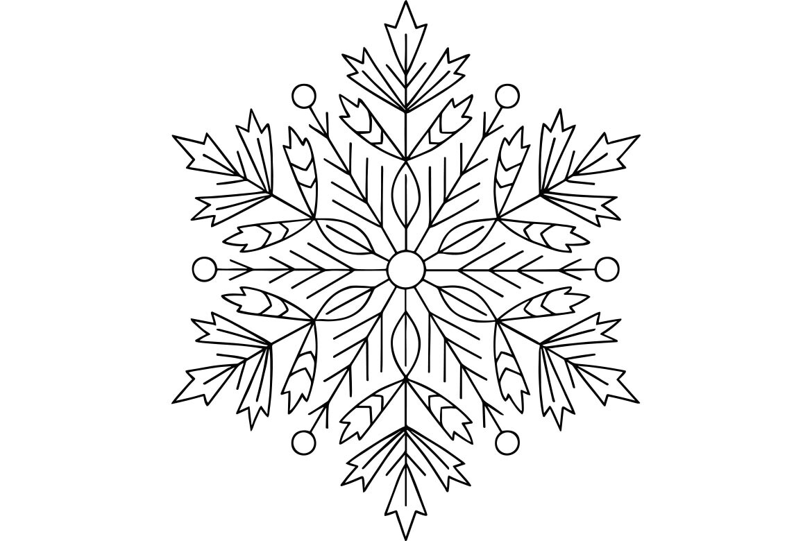 Christmas Snowflake Hand Embroidery Pattern