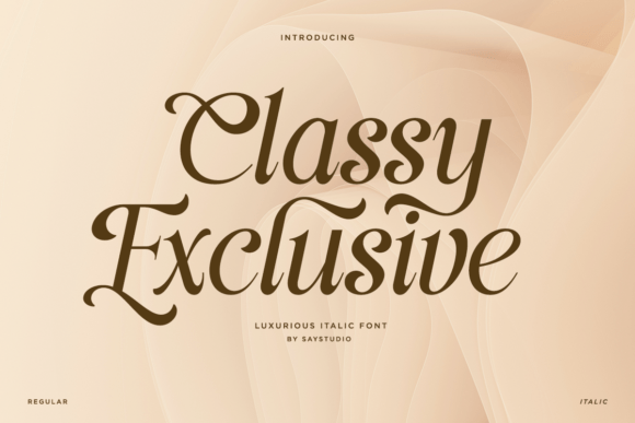Classy Exclusive elegant serif font preview