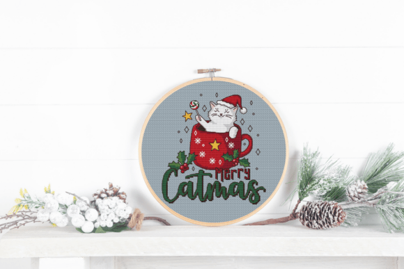 Cross Stitch Pattern Merry Catmas