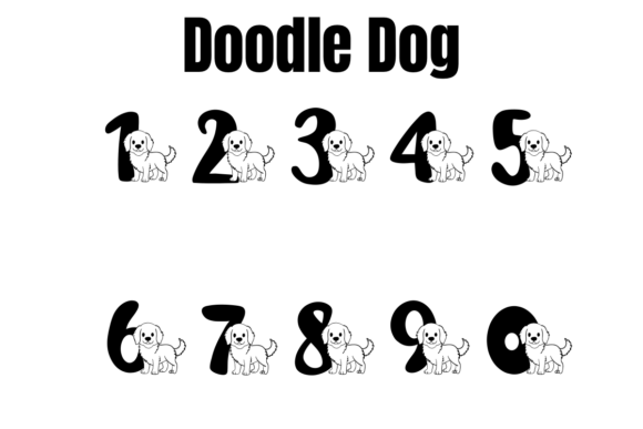 Doodle Dog Font PNG with transparent background - Preview 2