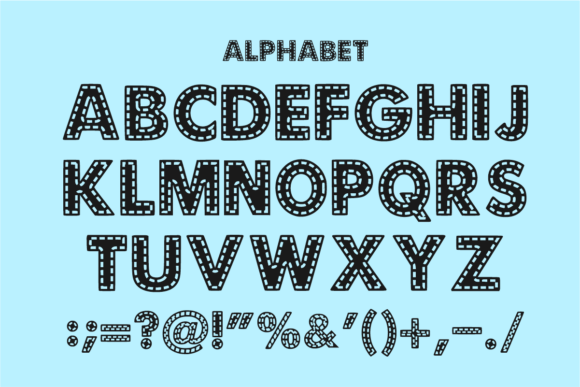Dotted Lines Font PNG with transparent background - Preview 5