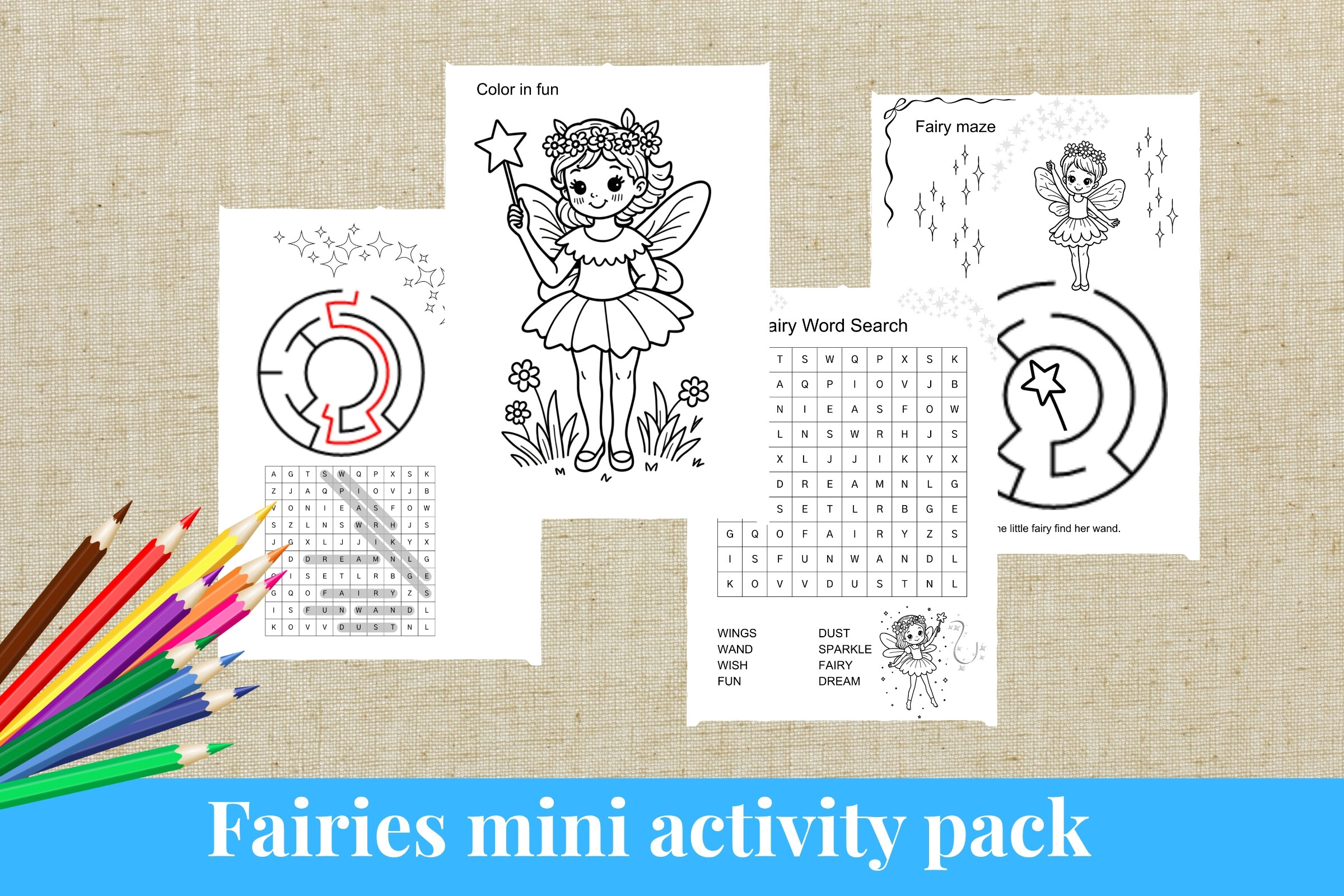 Fairy Mini Activity Pack