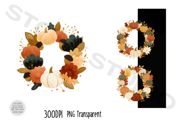 Fall Harvest Pumpkin Wreath Design
