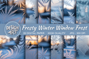 Frosty Winter Window Frost Background