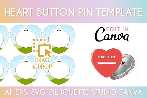 HEART BUTTON PIN TEMPLATE