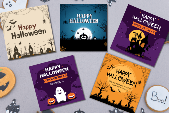 Halloween Card Bundle PNG Pack