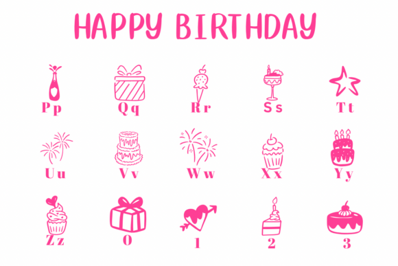 Happy Birthday Font - Preview 2
