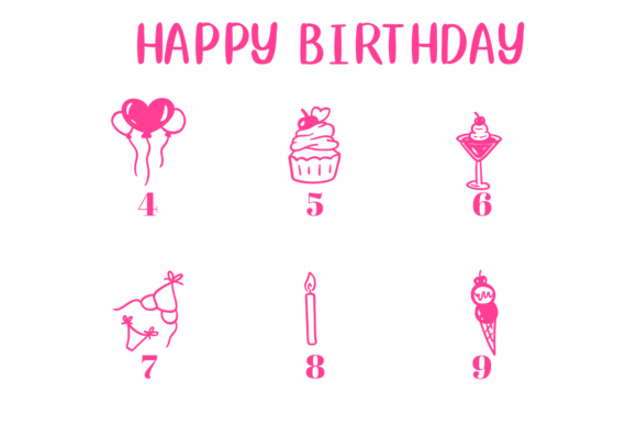 Happy Birthday Font - Preview 3
