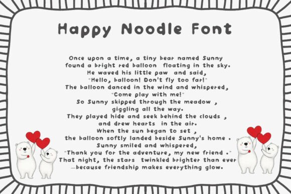 Happy Noodle Font PNG with transparent background - Preview 1