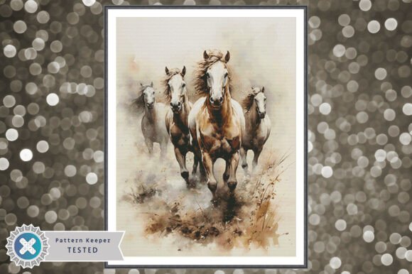 Horses Cross Stitch Pattern PDF