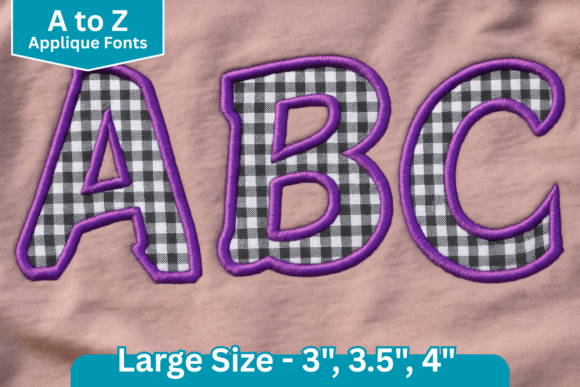 Joyful Curve Applique Embroidery Font Stickerei-Schriftarten Stickereidesign Von Sangitha GT