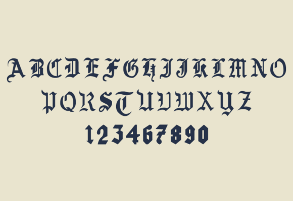 Old English Texas Font PNG with transparent background - Preview 2