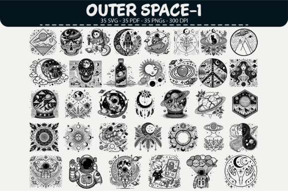 Outer Space Vector Clipart – 35 Designs