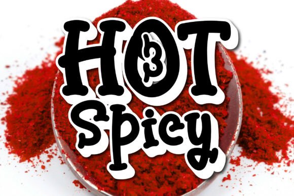 Red Chili Powder Font PNG with transparent background - Preview 2