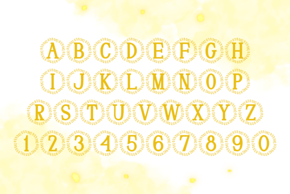 Rosenthal Monogram Font PNG with transparent background - Preview 3