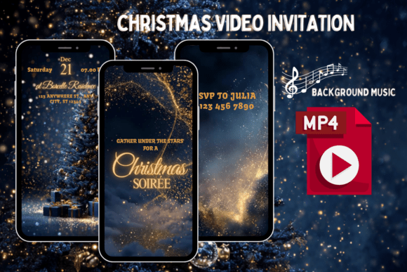 Animated Christmas Dinner Invitation