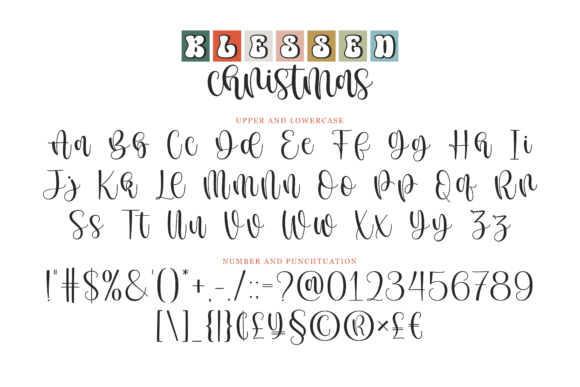 Blessed Christmas Duo Font PNG with transparent background - Preview 5
