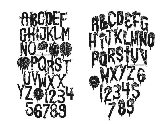 Brain Eaterz Font PNG with transparent background - Preview 2