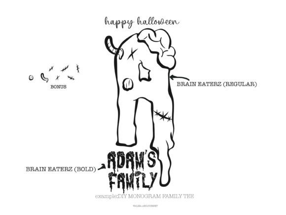 Brain Eaterz Font PNG with transparent background - Preview 5