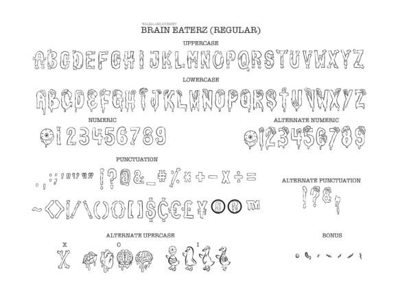 Brain Eaterz Font PNG with transparent background - Preview 6