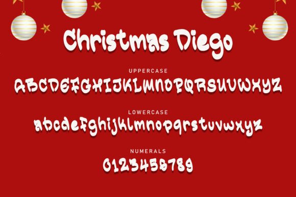 Christmas Diego Font PNG with transparent background - Preview 3