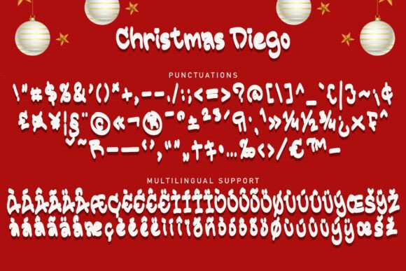 Christmas Diego Font PNG with transparent background - Preview 4