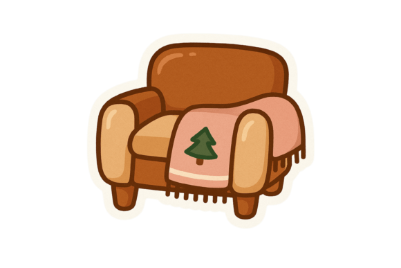 Cozy Armchair Winter Sticker Graphics