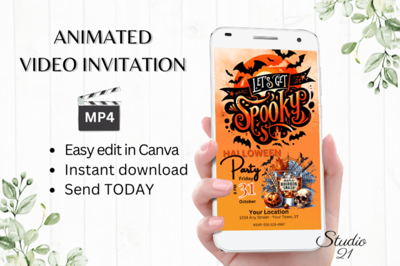 Digital Halloween Party Invite
