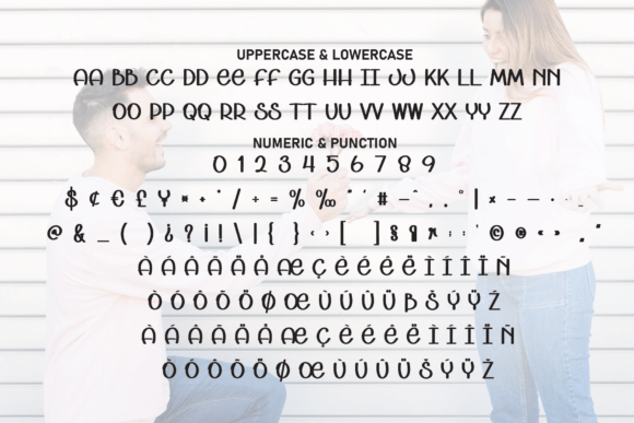 Flower Husband Font PNG with transparent background - Preview 6