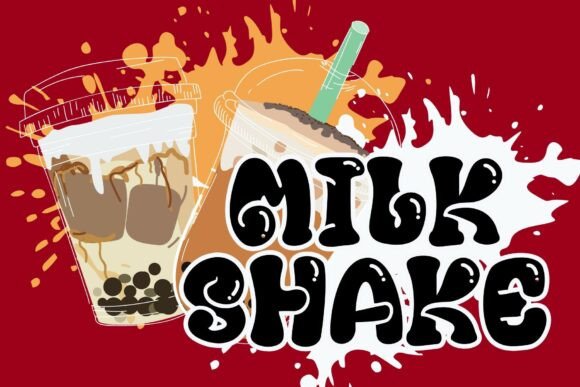 Funky Splash Font PNG with transparent background - Preview 1