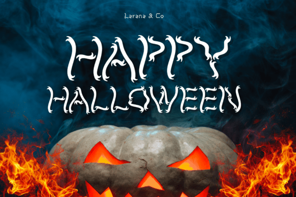 Haunted Flames Font PNG with transparent background - Preview 1