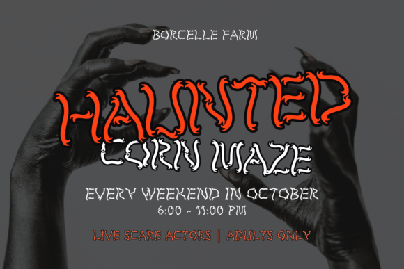 Haunted Flames Font PNG with transparent background - Preview 3
