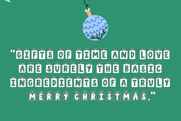 Holiday Gifts Font PNG with transparent background - Preview 1