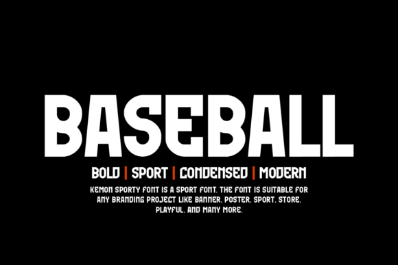 Kemon Sporty Font PNG with transparent background - Preview 2