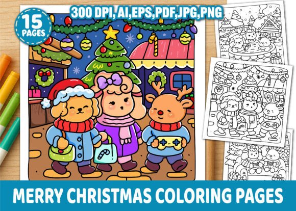 Merry Christmas Coloring Pages for Kids