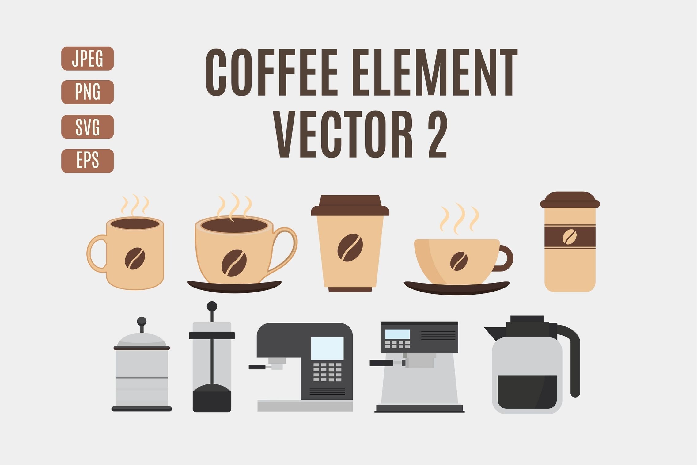 Modern Coffee Vector Elements Graphic by Letterara Colony · Creative ...