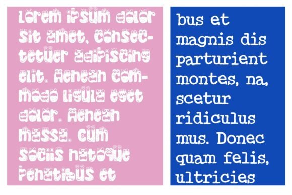 Monster Mouth Duo Font PNG with transparent background - Preview 3