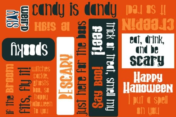 Nincaberry Scary Duo Font PNG with transparent background - Preview 2