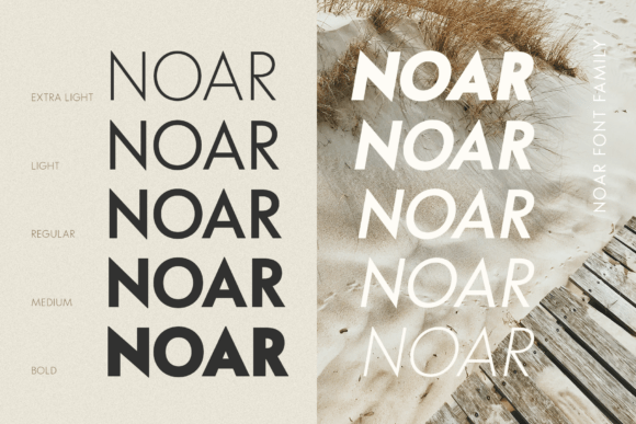 Noar Font PNG with transparent background - Preview 2