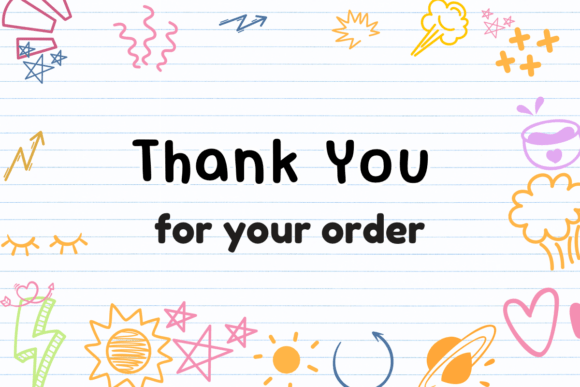 Playful Doodle Font PNG with transparent background - Preview 4