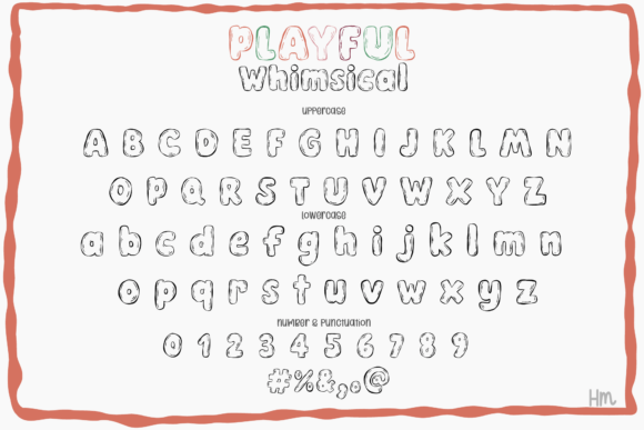 Playful Whimsical Font PNG with transparent background - Preview 1