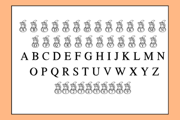 Pumpkin Meow Font PNG with transparent background - Preview 1