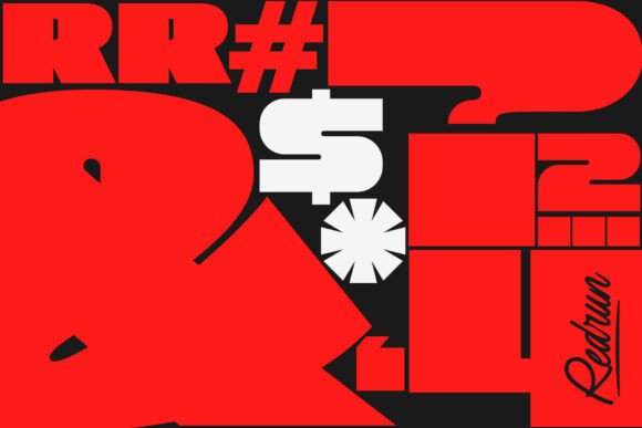 Redrun Font PNG with transparent background - Preview 6